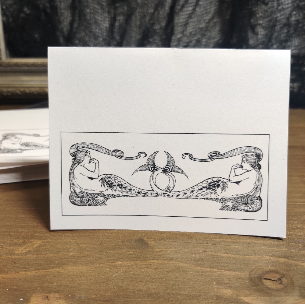Blank Notecards - Twin Mermaids - Set of 25